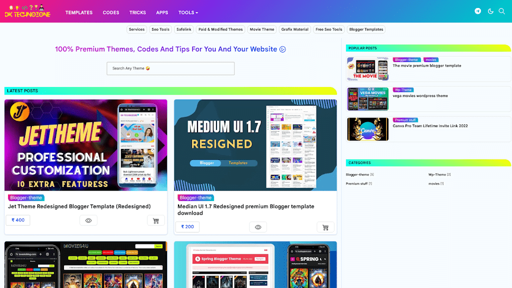 jettheme l;light Jet theme Redesigned blogger template 2026 (new)