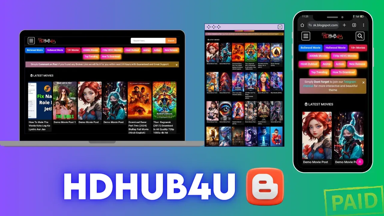 Hdhub4u blogger template