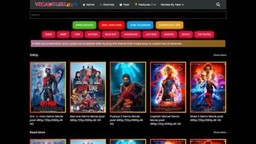 Vega movies blogger theme redesigned