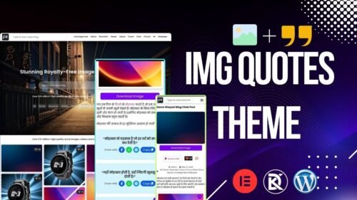 Image and quote sharing elementor kit like pixabay