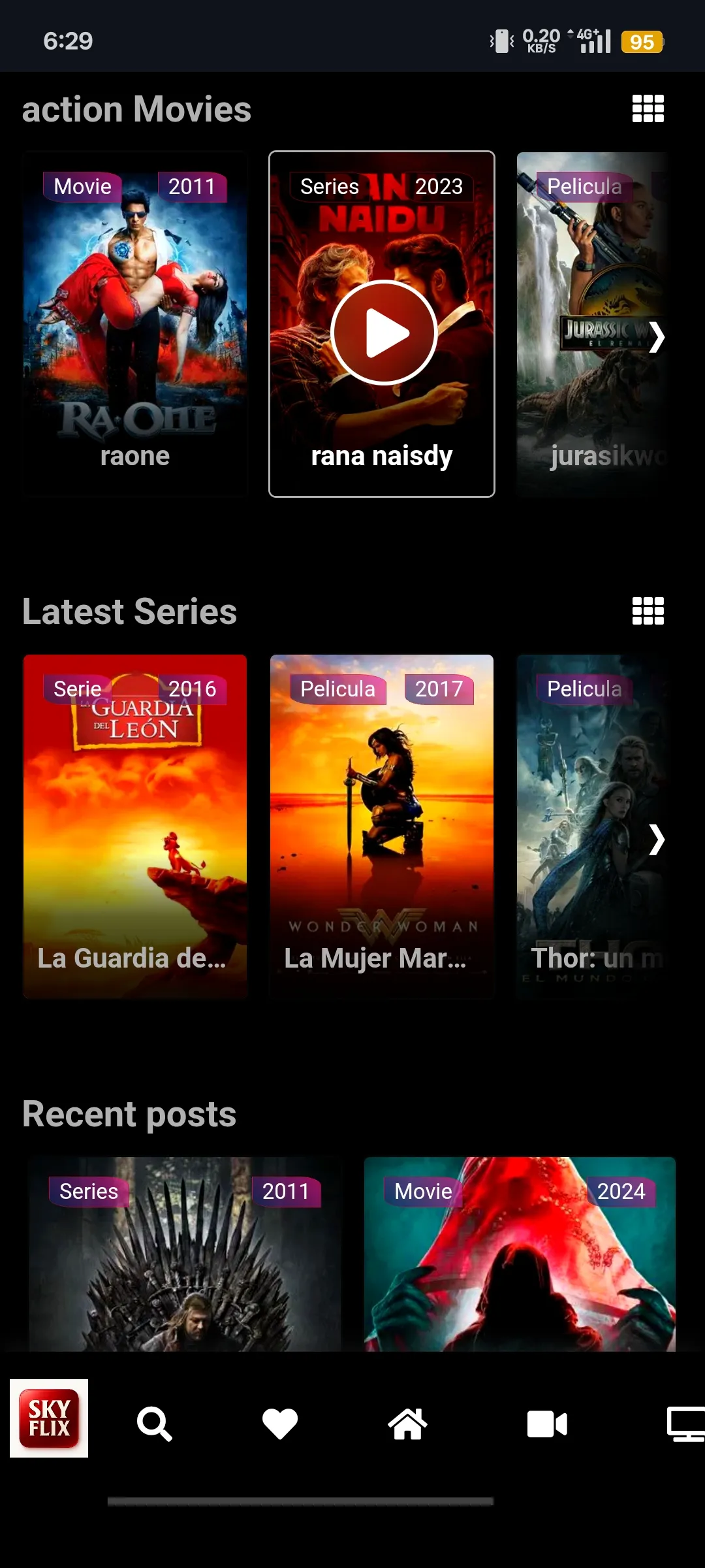 SKYFLIX STREAM + DL — Premium Streaming Blogger Theme