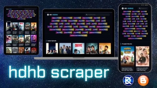 HDHub Live Scraper – Auto Movie Website with IMDb Player & Infinite Load