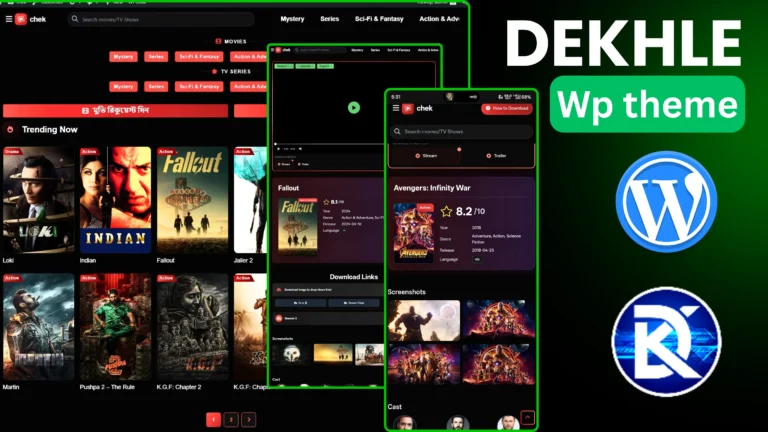 Dekh Le WP Theme – Modern Movie & TV Show WordPress Theme